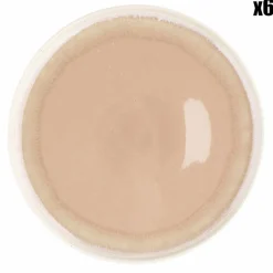 Clearance Bjorn 6 Assiettes Oxygen rose poudre/beige - D.21.5 cm