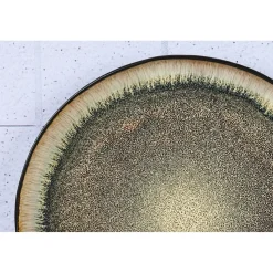 Outlet Bjorn 6 Assiettes plates en Grès Iris beige/marron - D.26 cm