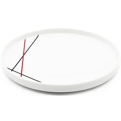 Fauchon 6 Assiettes plates en Porcelaine Bistrot blanches - D.27.5 cm