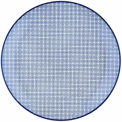 Online Bjorn 6 Assiettes plates Pattern Dark blue bleu foncé - D.26 cm