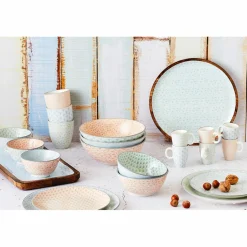 Hot Bjorn 6 Assiettes plates Pattern Pastel rose pastel/bleu pastel/vert pastel - D.26 cm