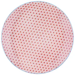 Bjorn 6 Assiettes plates Pattern Color bleu clair/rouge/jaune - D.26 cm