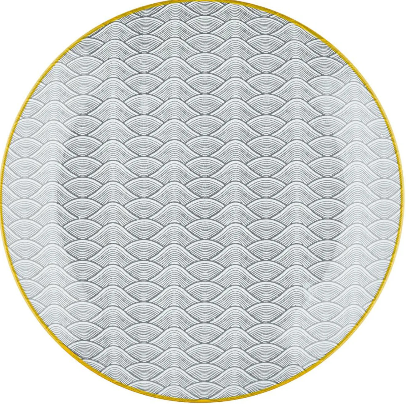 Outlet Bjorn 6 Assiettes plates Pattern Eclipse gris anthracite - D.26 cm