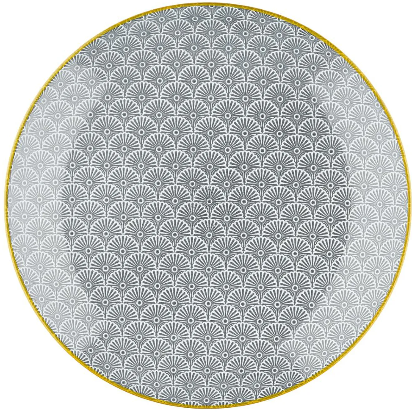 Outlet Bjorn 6 Assiettes plates Pattern Eclipse gris anthracite - D.26 cm