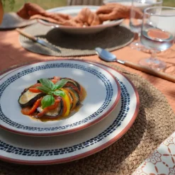 Novastyl 6 Assiettes PlatesAmatxi 25Cm En FaienceBlanc