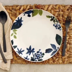 Outlet Novastyl 6 Assiettes PlatesBleuet 26Cm En Grès