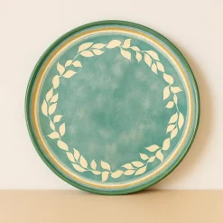 Novastyl 6 Assiettes PlatesCapria 28Cm En FaienceVert