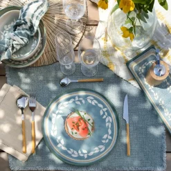 Novastyl 6 Assiettes PlatesCapria 28Cm En FaienceVert