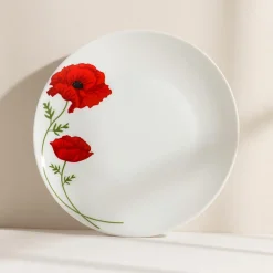 Best Novastyl 6 Assiettes PlatesCoquelicot 27Cm EnPorcelaine