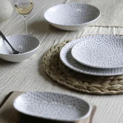 Novastyl 6 Assiettes PlatesJasmin 27Cm EnPorcelaine Blanc