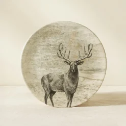 Hot Novastyl 6 Assiettes PlatesLachat Cerf 26CmEn Porcelaine