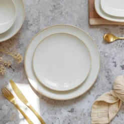 Clearance Novastyl 6 Assiettes PlatesNuance 27Cm EnPorcelaine Blanc