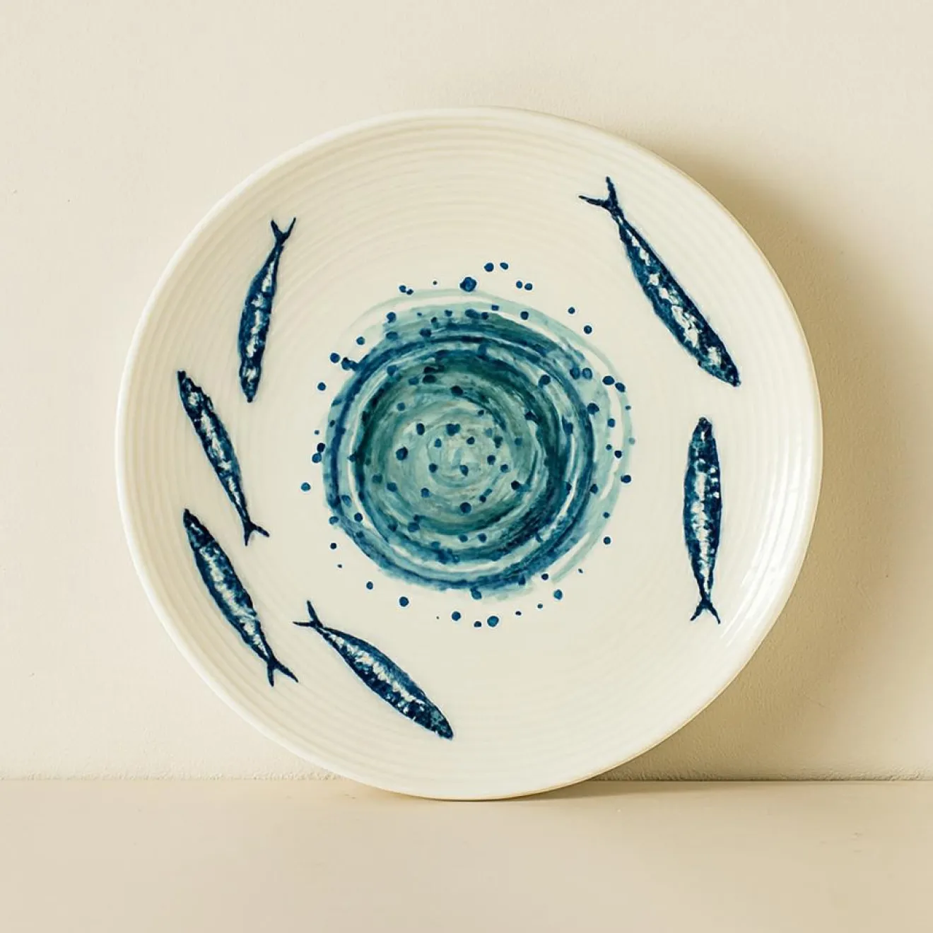 Novastyl 6 Assiettes PlatesSardine 27Cm En Faience