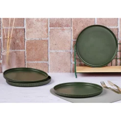 Bjorn 4 Assiettes Scandi vert olive - D.27 cm