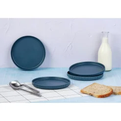 Bjorn 4 Assiettes Scandi bleu marine - D.16 cm