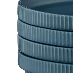 Bjorn 4 Assiettes Scandi bleu marine - D.16 cm