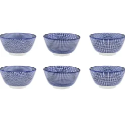 Bjorn 6 Bols apéritif Pattern Dark blue bleu foncé - D.12 cm