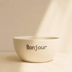 Novastyl 6 Bols Bonjour 58ClEn Grès Blanc