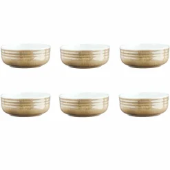 Sale Bjorn 6 Bols Cosmos beige/blanc nacré - D.15.5 cm