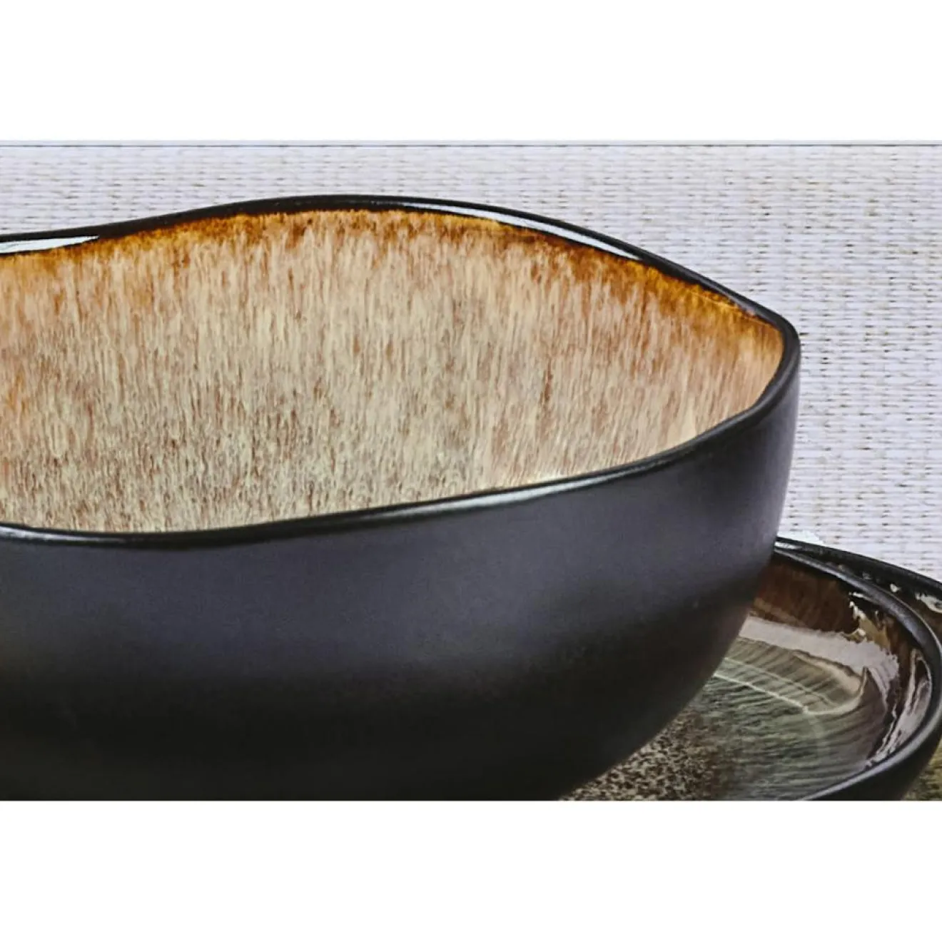 Bjorn 6 Bols en Grès Iris beige/marron - 80 cl