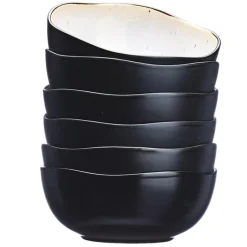 Clearance Bjorn 6 Bols en Grès Iris blanc/ivoire - 80 cl