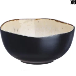 Bjorn 6 Bols en Grès Iris blanc/ivoire - 30 cl