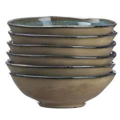 Bjorn 6 Bols en Grès Island kaki/bleu - 30 cl