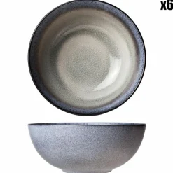 Hot Cosy & Trendy 6 Bols en Grès Provence verts - 15.5x6 cm