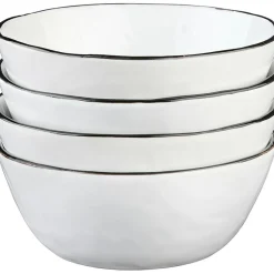 Bjorn 4 Bols en Grès Pure blanc neige - 100 cL