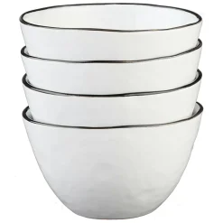 New Bjorn 4 Bols en Grès Pure blanc neige - 28 Pièces