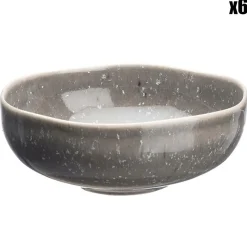Bjorn 6 Bols en Grès Stellar gris/anthracite - 25 cl