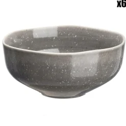 Bjorn 6 Bols en Grès Stellar gris/anthracite - 70 cl