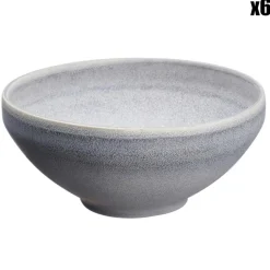 Bjorn 6 Bols en Grès Stone gris clair - 60 cl