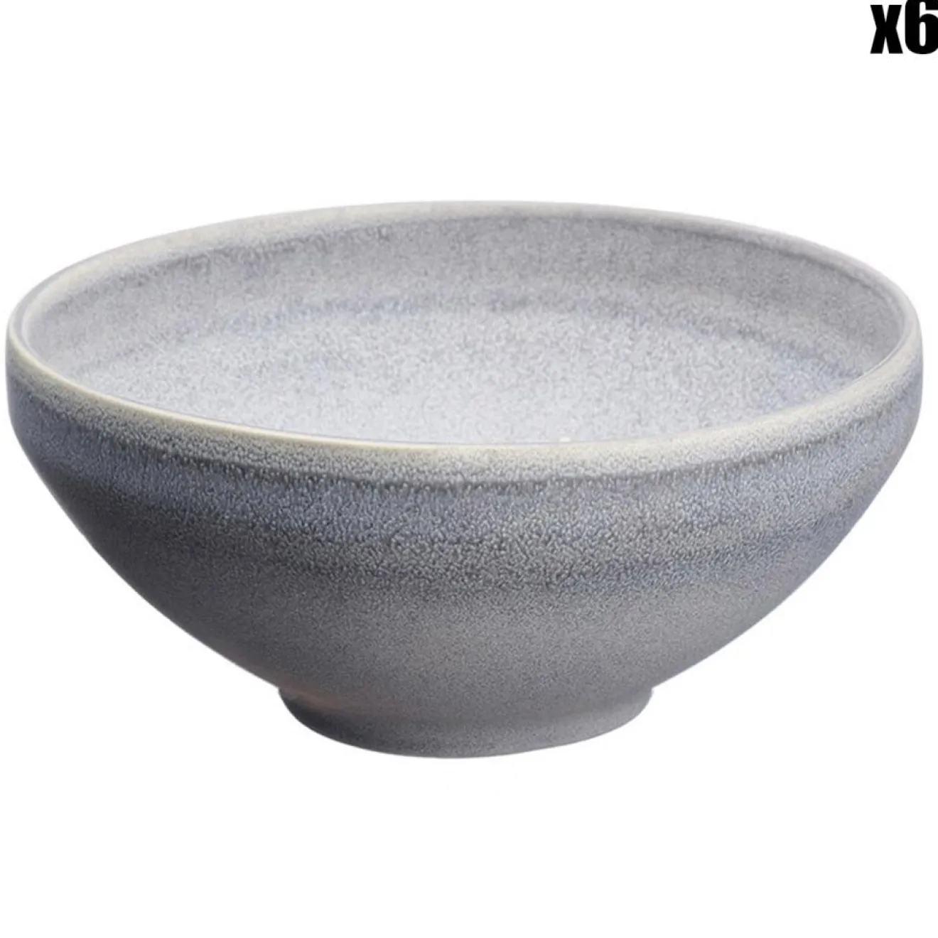 Bjorn 6 Bols en Grès Stone gris clair - 60 cl