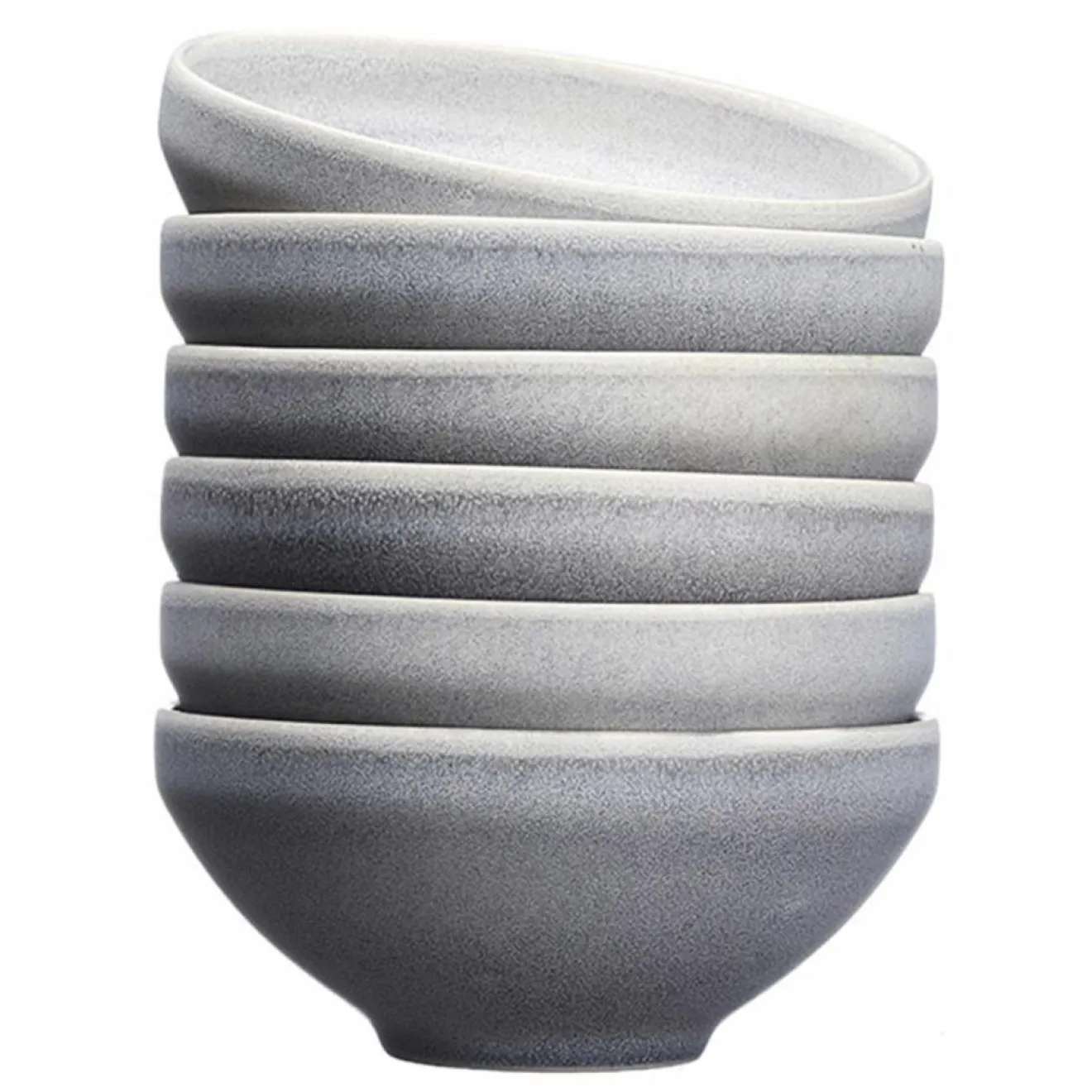 Bjorn 6 Bols en Grès Stone gris clair - 60 cl