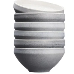 Discount Bjorn 6 Bols en Grès Stone gris clair - 120 cl