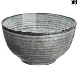 Discount Bjorn 6 Bols en Grès Zen gris/bleu - 50 cl