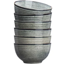 Discount Bjorn 6 Bols en Grès Zen gris/bleu - 50 cl
