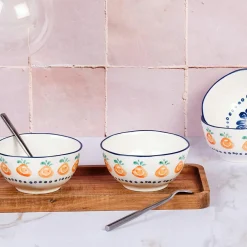 Clearance Bjorn 4 Bols en Pocelaine Napoli multicolore - D.12 cm