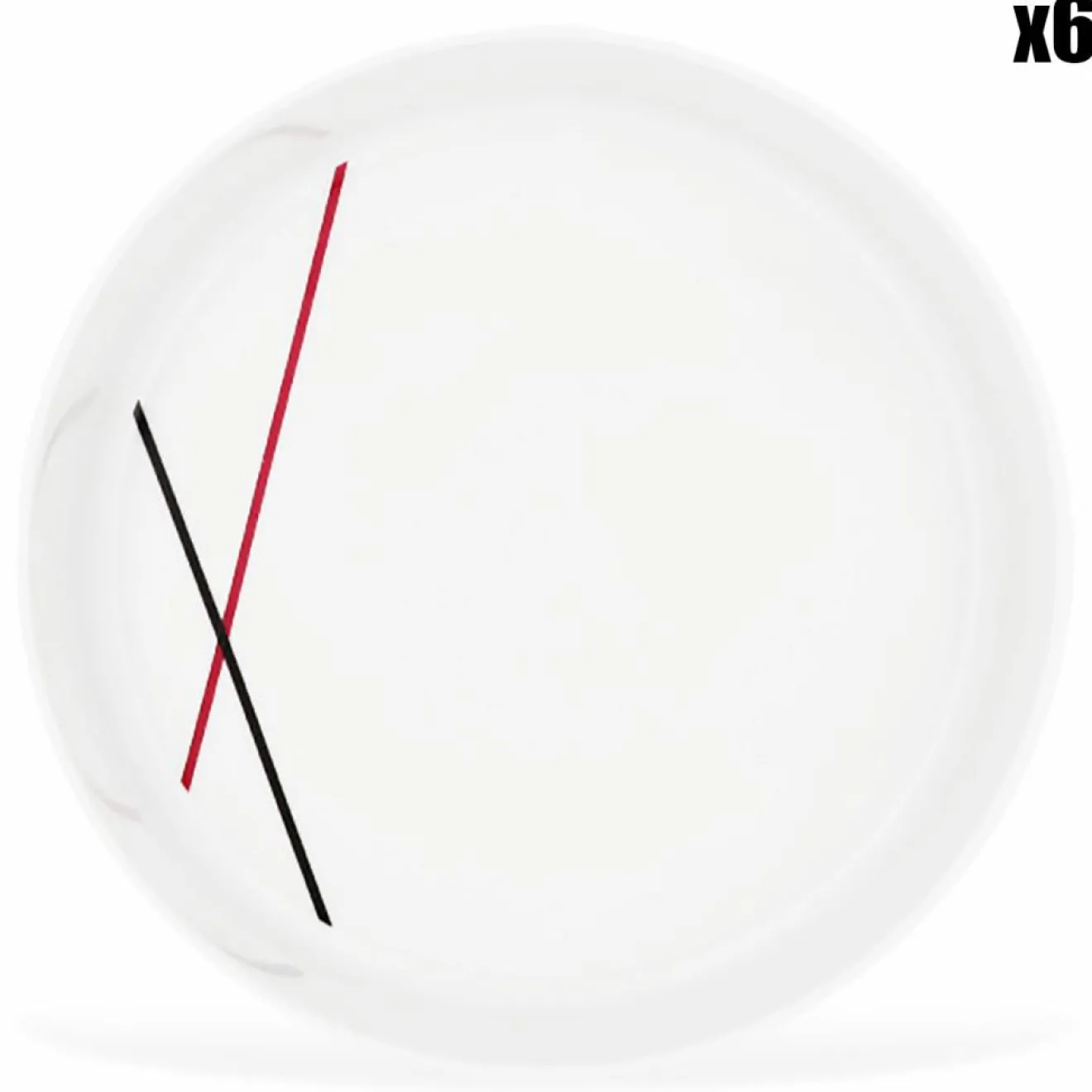 Fauchon 6 Bols en Porcelaine Bistrot blancs - D.19x5 cm