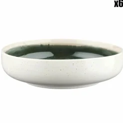 Bjorn 6 Bols Oxygen gris/vert bouteille/beige - D.22 cm