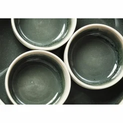 Bjorn 6 Bols Oxygen gris/vert bouteille/beige - D.9 cm