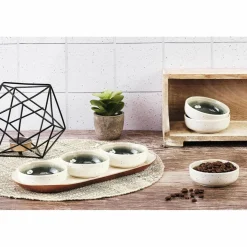 Bjorn 6 Bols Oxygen gris/vert bouteille/beige - D.9 cm