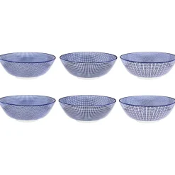 Clearance Bjorn 6 Bols Pattern Dark blue bleu foncé - D.21 cm