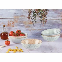 Bjorn 6 Bols Pattern Pastel rose pastel/bleu pastel/vert pastel - D.21 cm