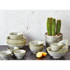 Bjorn 6 Bols petit-déjeuner Pattern Eclipse gris anthracite - D.15 cm