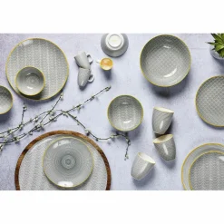 Bjorn 6 Bols petit-déjeuner Pattern Eclipse gris anthracite - D.15 cm