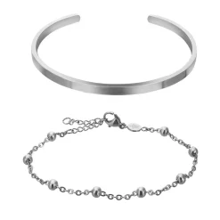 Femme Amelia Parker 2 Bracelets Rustle argentés