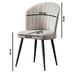 Sale Wooden Art 4 Chaises Rubi marron - 52x85x42 cm