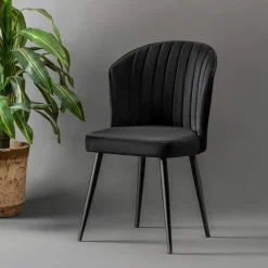 Sale Wooden Art 4 Chaises Rubi noires - 52x85x42 cm